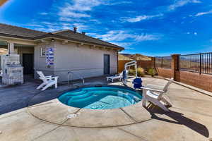 View of pool with a patio