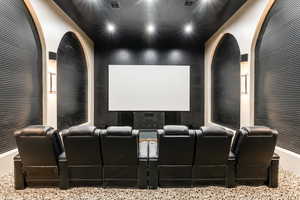 View of home theater room