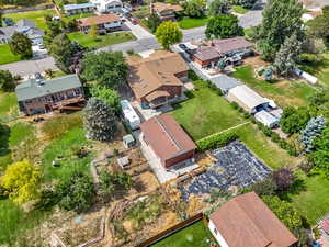 Aerial view of residential area