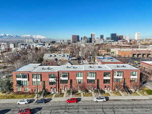 Exterior space with a mountain view