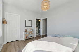 Bedroom featuring hardwood / wood-style floors