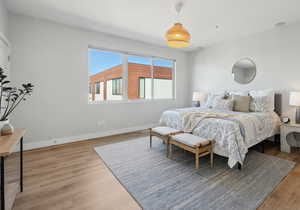 Bedroom featuring hardwood / wood-style floors