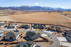 Bird's eye view featuring a mountain view