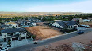 Drone / aerial view with a mountain view