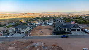 Drone / aerial view with a mountain view