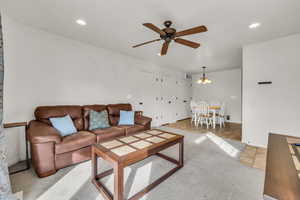 Carpeted living room