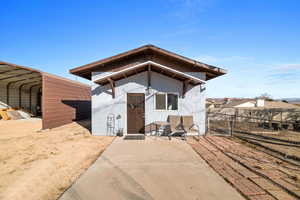 Exterior space with a carport