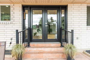 French doors to back yard