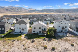 Aerial view featuring a mountain view