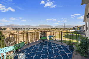 Deck with a mountain view