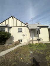 View of home's exterior with stucco siding