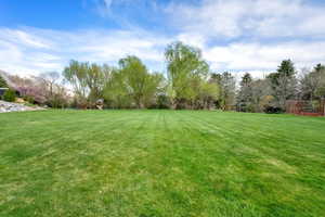 View of yard with a playground