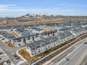 Aerial view featuring a mountain view