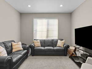 View of carpeted living room