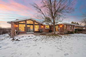 View of snow covered house