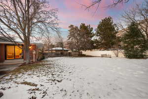 View of snowy yard