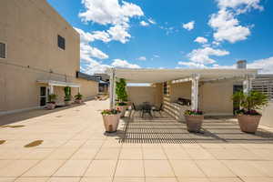 View of patio / terrace with a pergola