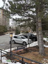 View of snow covered parking