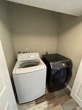 Laundry area featuring washer and dryer