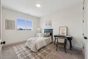 Bedroom featuring carpet floors