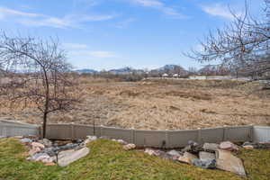 View of yard featuring a mountain view