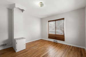 Unfurnished room featuring light hardwood / wood-style flooring