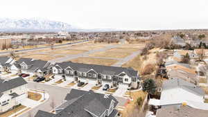 Aerial view with a residential view and a mountain view