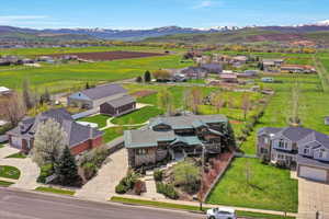 Bird's eye view with a residential view and a mountain view