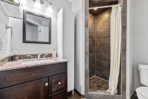 lower level Bathroom with walk in shower