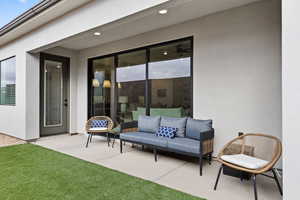 View of patio / terrace featuring an outdoor hangout area