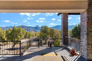 Deck with a mountain view