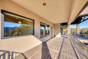 Deck with a mountain view