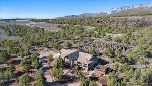 Bird's eye view featuring a mountain view