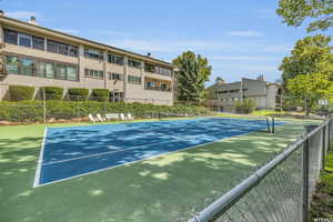 View of sport court with fence