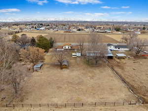 Aerial view with a rural view