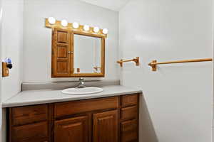 Bathroom featuring vanity