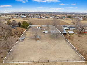 Bird's eye view featuring a rural view