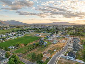 Aerial view of property and neighboring residences