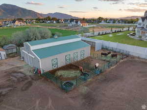 Drone / aerial view of barn