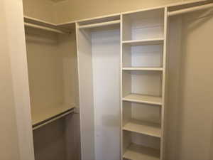 View of walk in closet