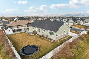 Bird's eye view with a residential view