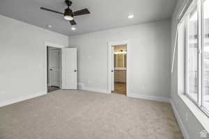 BEDROOM-RECESSED LIGHTING/WIRED FOR CEILING FAN W/ DUAL SWITCHES/OPTIONAL CEILING FAN