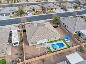 Aerial view featuring a residential view