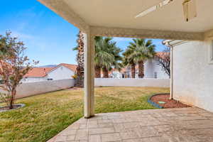 View of patio / terrace with a fenced backyard