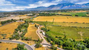 Drone / aerial view with a rural view and a mountain view