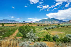 Mountain view featuring a rural view