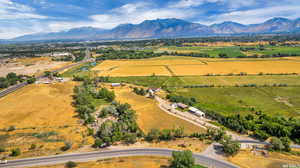 Drone / aerial view with a rural view and a mountain view