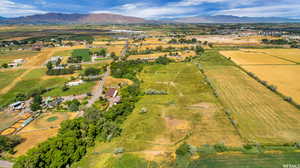 Bird's eye view with a rural view and a mountain view