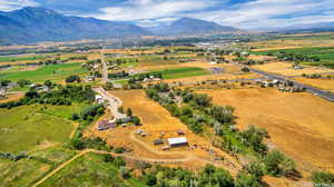 Drone / aerial view with a rural view and a mountain view