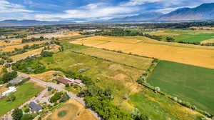 Bird's eye view featuring a mountain view and a rural view